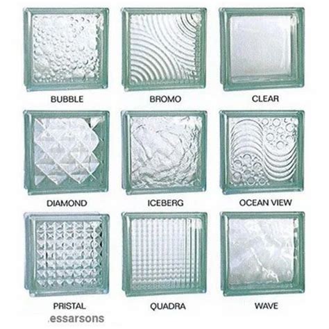 Transparent Glossy Glass Block Bricks For Indoor Size 190mm X 190mm