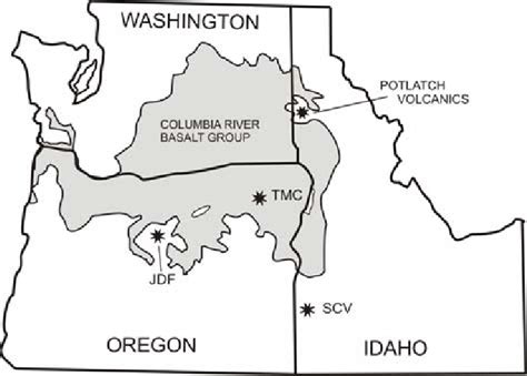 Locations Of The Potlatch Volcanics In Northern Idaho And The Other