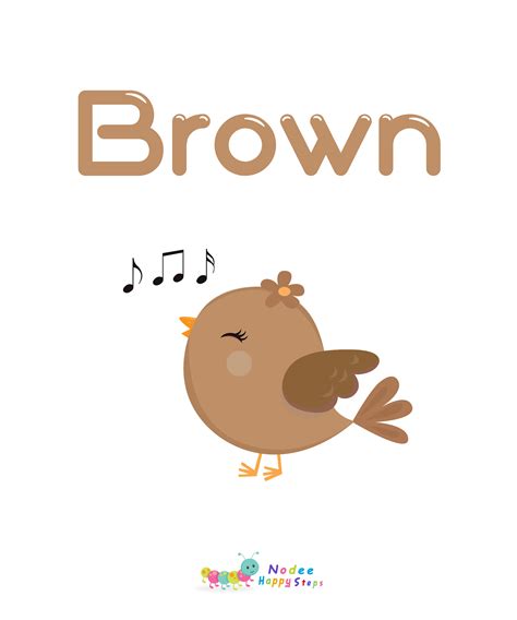 Brown Color Colors Flashcards For Kids