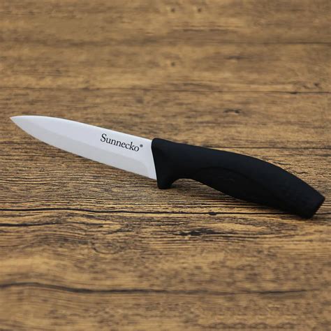 Sunnecko 4 Inches Utility Kitchen Knife With Ceramic Blade Knives For