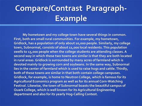 How To Write A Good Compare And Contrast Paragraph How To Write A