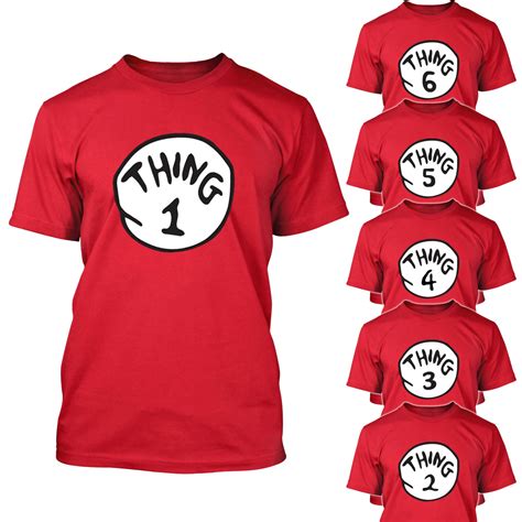 Thing 1 Thing 2 T-Shirt Dr Seuss Shirt Thing 1 2 3 T-Shirt Thing 1 ...