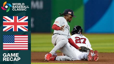 Great Britain Vs Usa Highlights 2023 World Baseball Classic Youtube