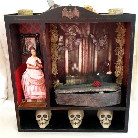 Shadow Box Assemblage Gothic Fairy Tale Vampire Etsy Halloween