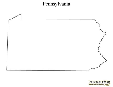4 Best Images of Printable Map Of Pennsylvania - Pennsylvania, Pennsylvania State Map Outline ...
