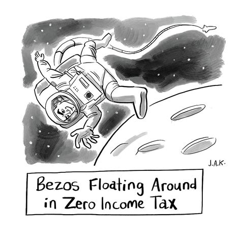 Floating Around In Zero Income Tax Drawing By Jason Adam Katzenstein