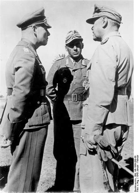 Photo Field Marshal Erwin Rommel Lieutenant General Fritz Bayerlein