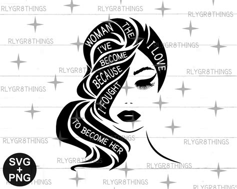 Silhouette Girl Power Svg Motivational Quote Women Empowerment Svg My