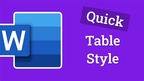 Custom Table Styles In Minutes Microsoft Word Tutorial Youtube