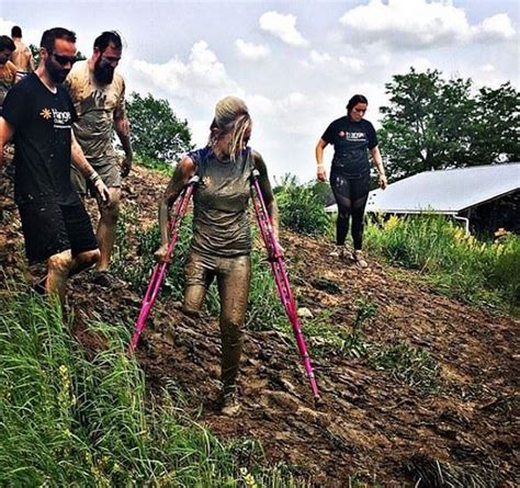Amputee Mother Competes In Tough Mudder Races On Crutches