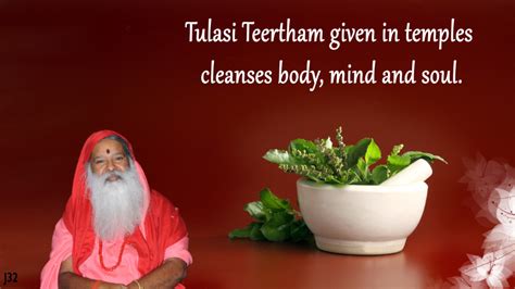 Tulasi Teertham Given In Temples Cleanses Body Mind And Soul