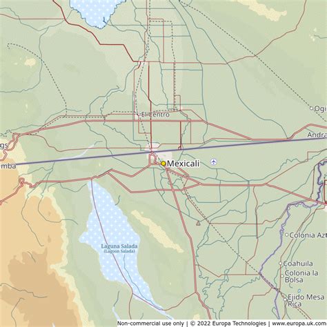 Map Of Mexicali Mexico Global 1000 Atlas