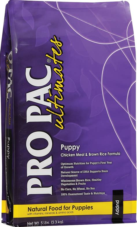 Amazon's choice for pro pac puppy food. Pro Pac Ultimates Chicken Meal & Brown Rice Puppy Dry Dog ...