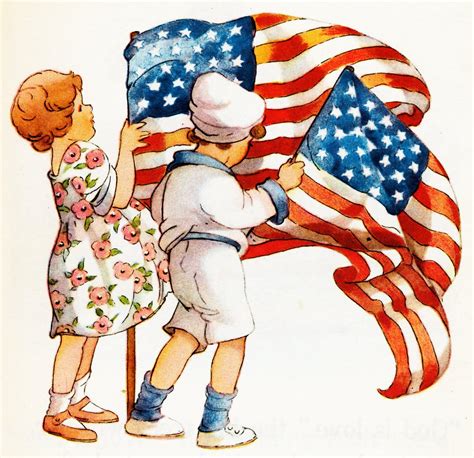 Collage Candy Vintage Patriotic Image For July 4th