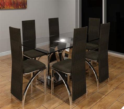 урок revit revit & bim. RevitCity.com | Object | Black glass V Style Dining Table and Chairs