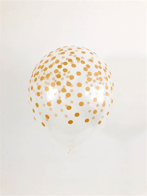 Gold Polka Dot Latex Balloons Gold Confetti Look 11 Inch Etsy