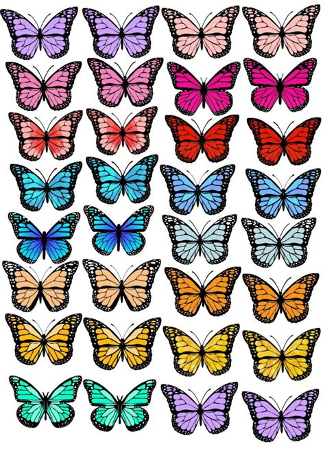 Borboletas Coloridas Plantilla De Mariposa Mariposas Para Imprimir