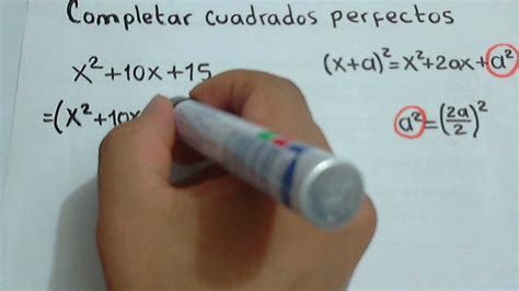 Completar Cuadrados Perfectos 2° Youtube