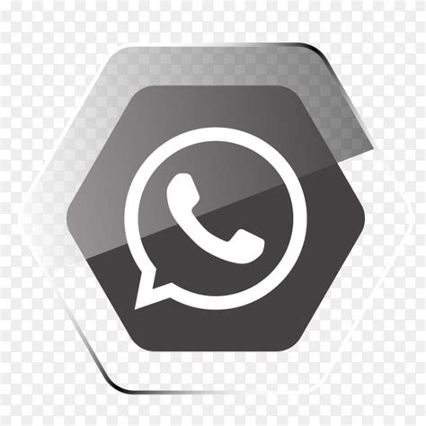 Whatsapp Logo In Hexagonal Gray Png Similar Png