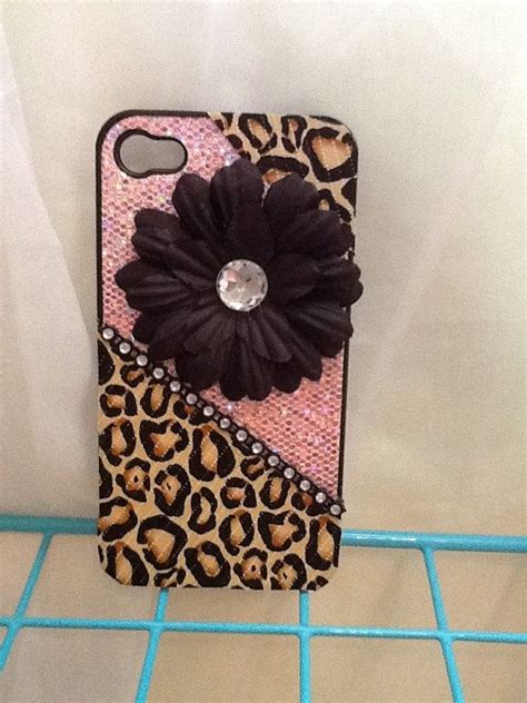 Sparkly Cheetah And Flower Iphone 4 Case By Beautybycass On Etsy 14