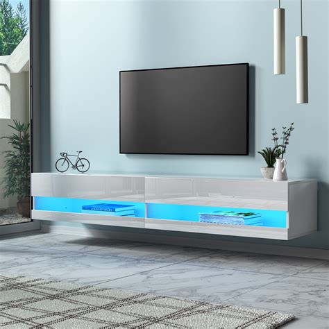 Buy Floating Tv Stand Wall Mounted For 75 Inch Tvs 70 Inch Floating