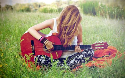 Girl With Guitar Wallpapers Top Free Girl With Guitar Backgrounds