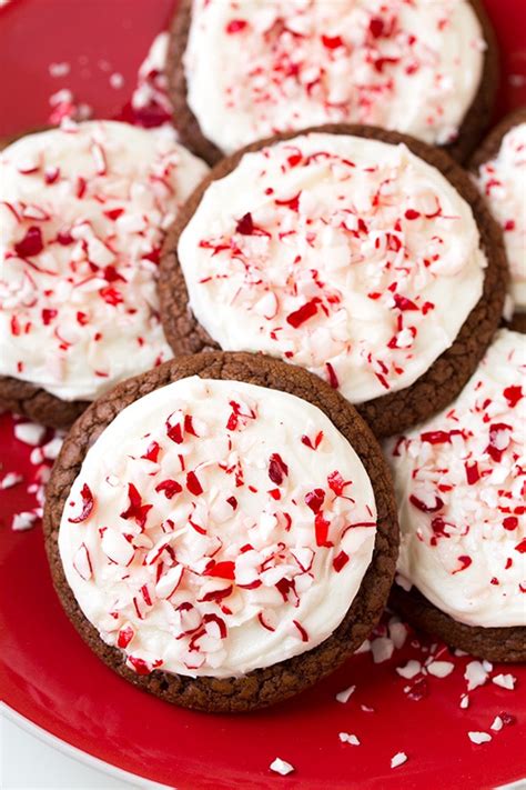 Frosted Peppermint Brownie Cookies From Scratch Cooking Classy