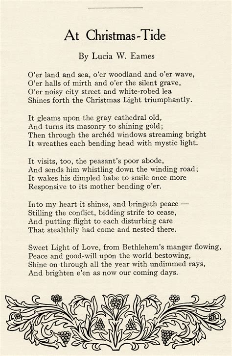Old Design Shop ~ Free Digital Image At Christmas Tide Vintage Poem By