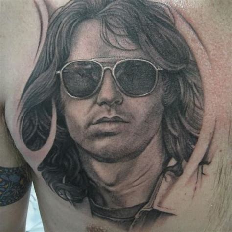 Jim Morrison Tattoo Jim Morrison Tattoo Tattoo On Chest Body Art