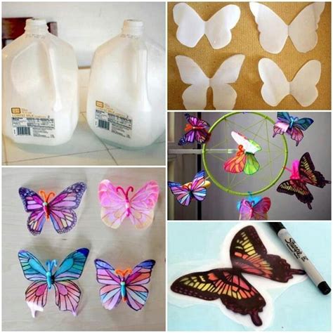Butterflies Made From Milk Jugs And Magic Markers No Link Just Photo