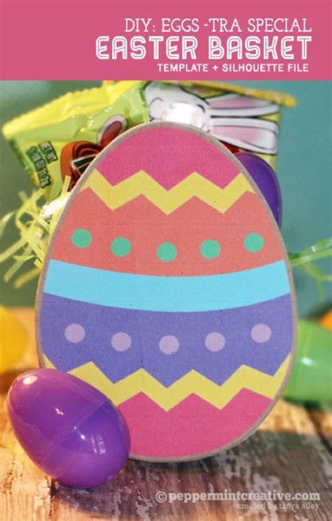 Use the eggs as fun coloring pages or decorate them by gluing various materials like paper, stickers, buttons or washi tape. Photo1 printable easter egg basket Check out my tutorial....and a FREE printable/silho… | Easter ...