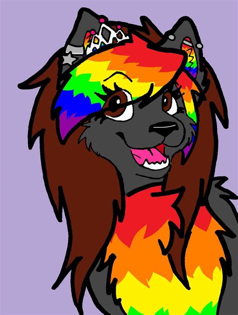 Rainbow Galaxy Wolf Princess By Gemfire On Deviantart
