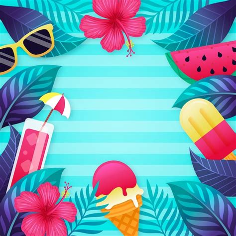 Free Vector Colorful Summer Background