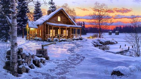 Winter Cabin Wallpapers Top Free Winter Cabin Backgrounds
