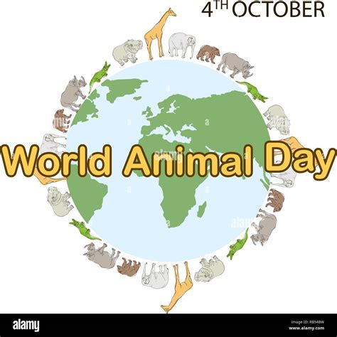 World Animal Day 4 October Banner World Animal Day With With Wild