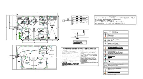 Electrical Installation Single Storey House Top View Plan Dwg File