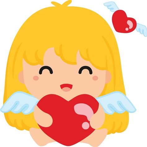 My Valentine Angels Cupid Clipart Set 15694555 Vector Art At Vecteezy