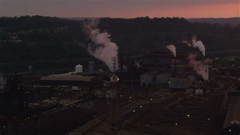 5k Aerial Video Of Us Steel Mon Valley Works Factory Braddock