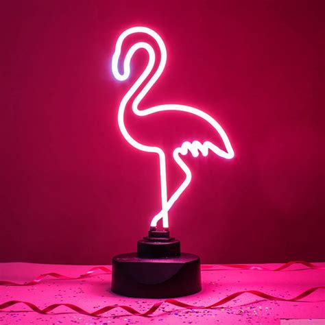 Fabulously Pink Flamingo Neon Lamp Neon Lamp Pink Flamingos Neon