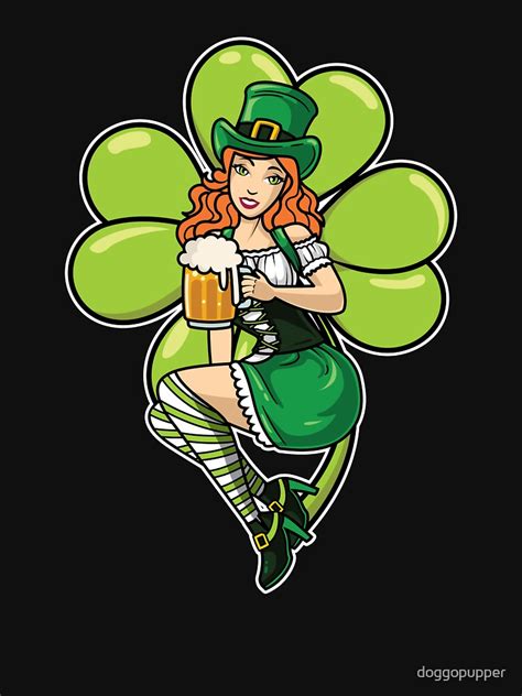 Sexy Irish Girl St Patricks Day Red Head Saint Paddys Long Sleeve T Shirt For Sale By