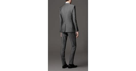 lyst burberry slim fit wool mohair suit in gray for men