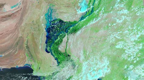 Las Inundaciones De Pakistán Crearon Un Enorme Lago Interior Así Se Ve Desde El Espacio