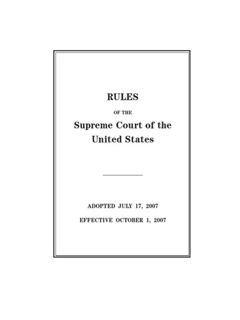 Us Supreme Court Rules Pdf Certiorari Brief Law