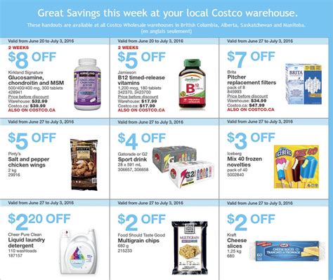 West Costco Sales Items For June 27 July 3 2016 For Bc Alberta