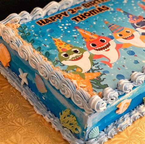 Baby Shark Edible Images Cake Topper Cupcake Topper Oreo Etsy