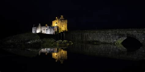 Wallpaper Reflection Night Castle Sky Darkness Water Building