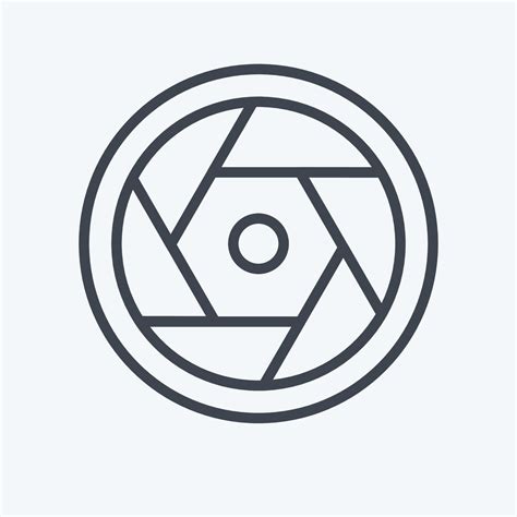 Icon Camera Lens Related To Photography Symbol Line Style Simple