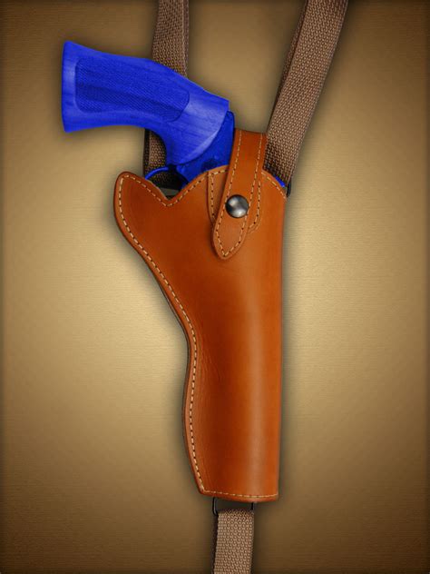 Barsony Saddle Tan Leather 6 Revolver Shoulder Holster