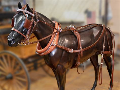 Historic Horse Harness Antique Brown Hansen Wheel And Wagon Shop