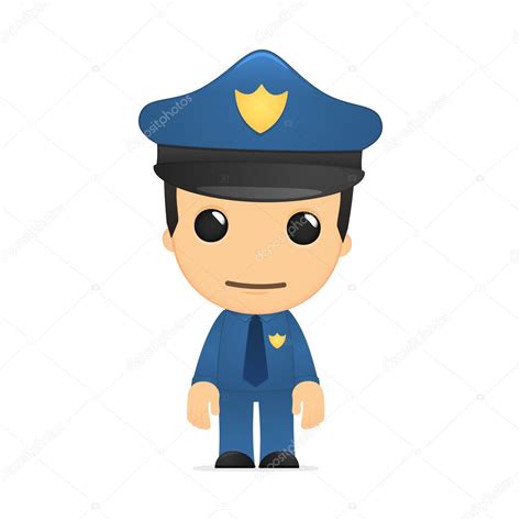 Policía De Divertidos Dibujos Animados — Vector De Stock 10924330